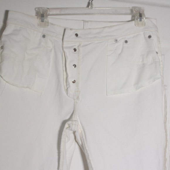 J Crew High rise exposed button fly white jeans sz 30 - Picture 15 of 15